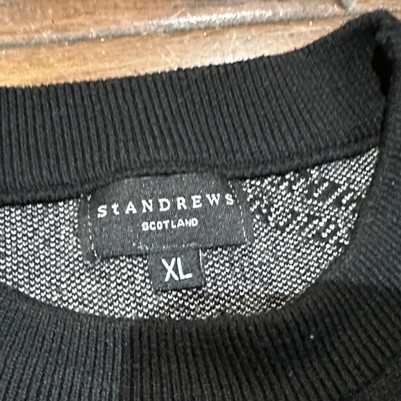 Men's Black Graphic Crewneck Sweater - Picture 2 of 5